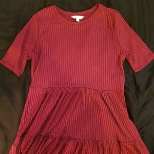 LC Lauren Conrad Maroon Dress